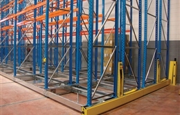 Struttura scaffale compattabile